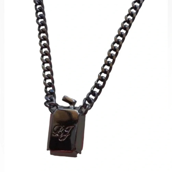 BETSEY JOHNSON Jack-o-Lantern Hematite & Crystal Pumpkin Necklace Halloween NWT - Picture 3 of 7